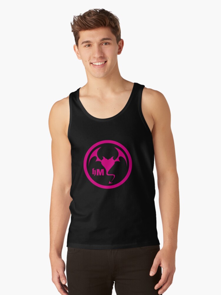 Thumbnail 1 of 3, Tank Top, Hollywood Monsters Circle Bat Logo - PINK designed and sold by bzyrq.