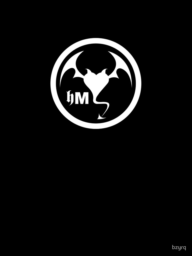 Hollywood Monsters Circle Bat Logo - WHITE PRINT by bzyrq
