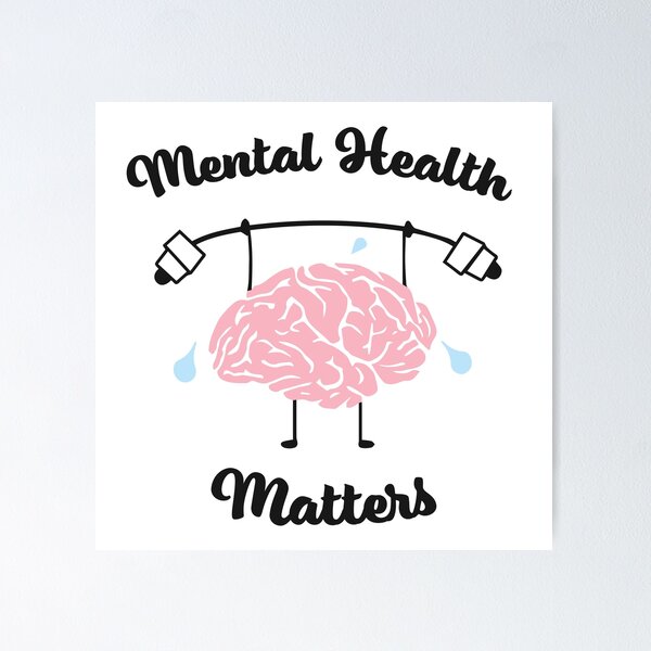 Mental Health Awareness Healthy Body Healthy Mind' Poster 18x24