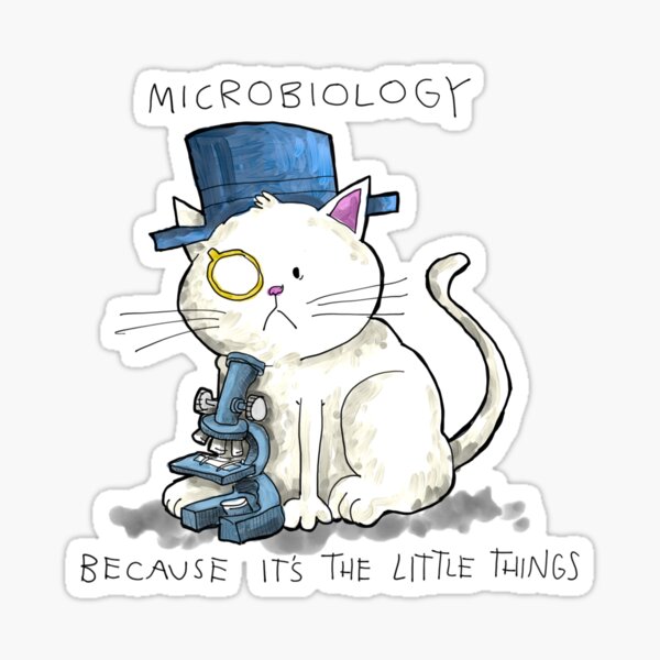 Dapper Cat - Microbiology Sticker