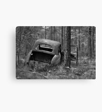 I'll be back in five... B&W Canvas Print