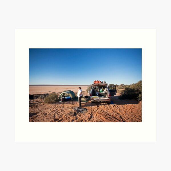 Campsite, Lake Mackay, WA Art Print