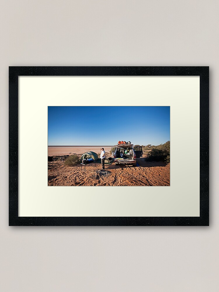 Thumbnail 1 of 7, Framed Art Print, Campsite, Lake Mackay, WA designed and sold by RICHARDW.