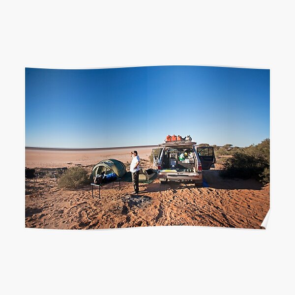 Campsite, Lake Mackay, WA Poster
