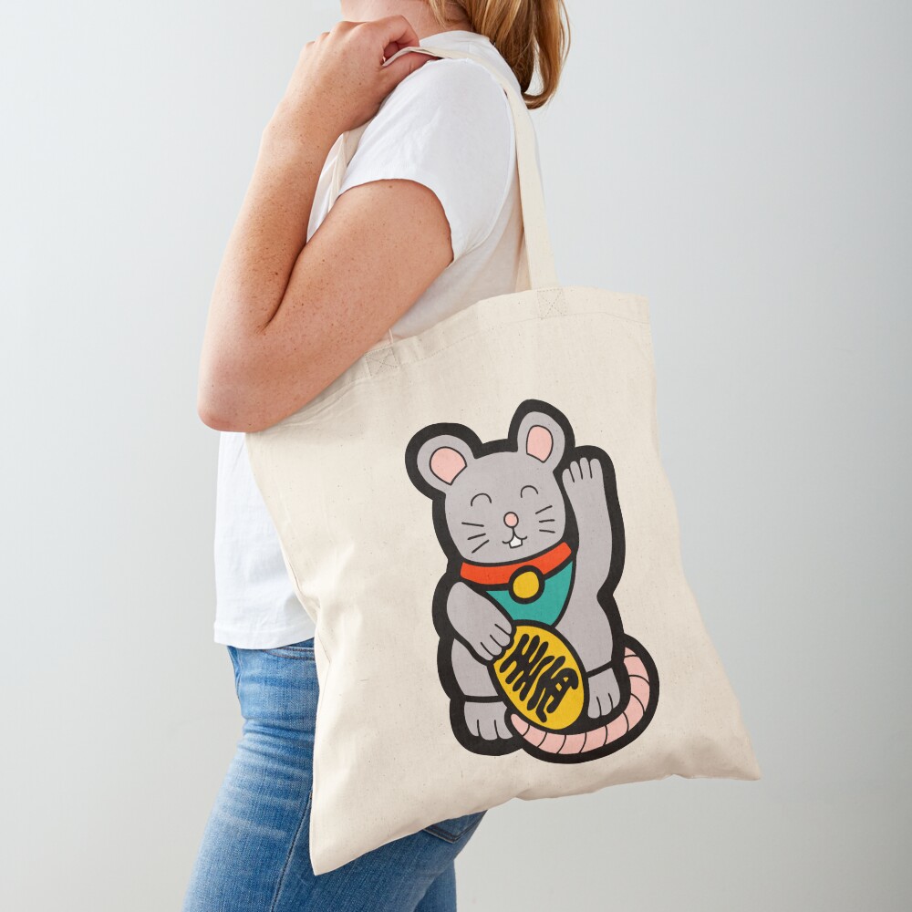 Lucky Chinese Year of the Rat Pattern Tote Bag