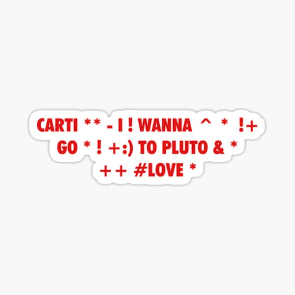 Playboi Carti Stickers for Sale