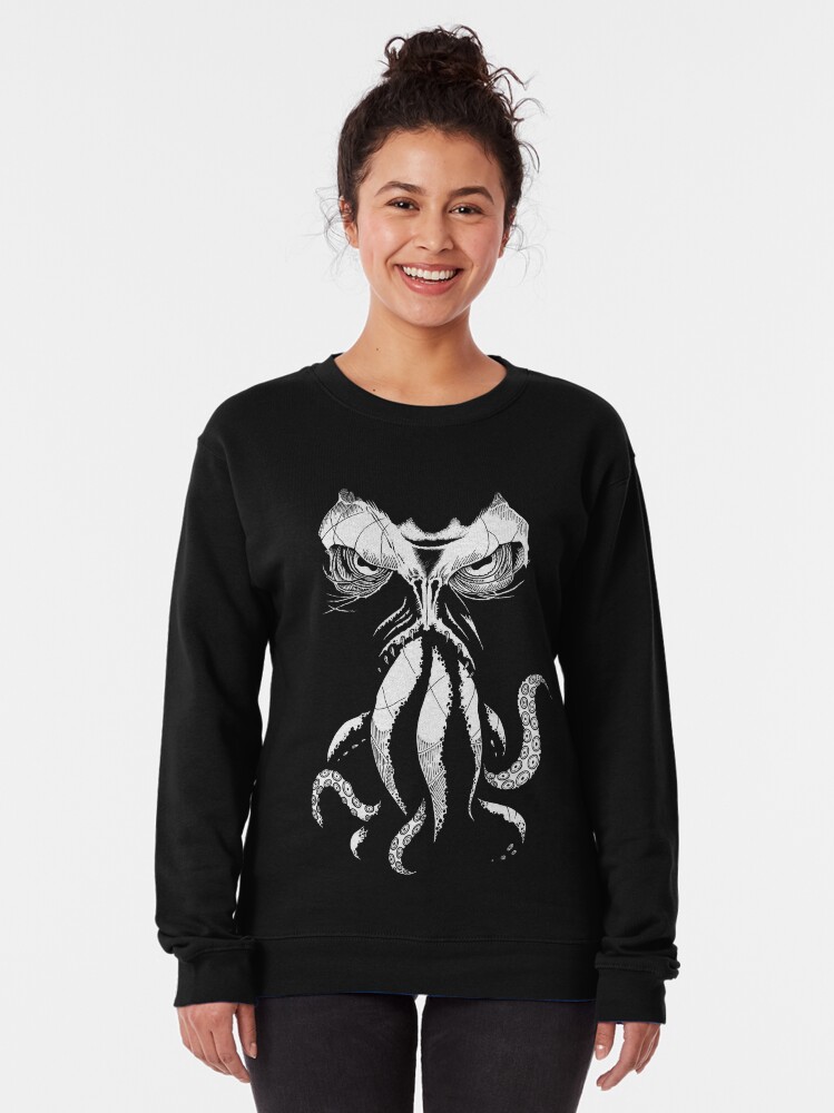 Alternate view of Cthulhu wakes Pullover Sweatshirt