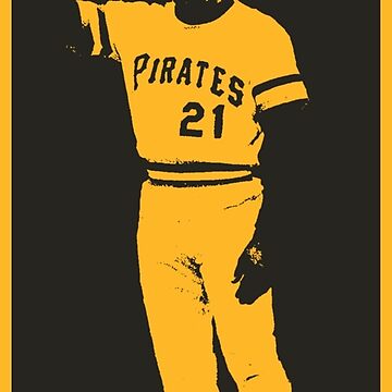 Roberto Clemente Pittsburgh Pirates Yellow Throwback Jersey.