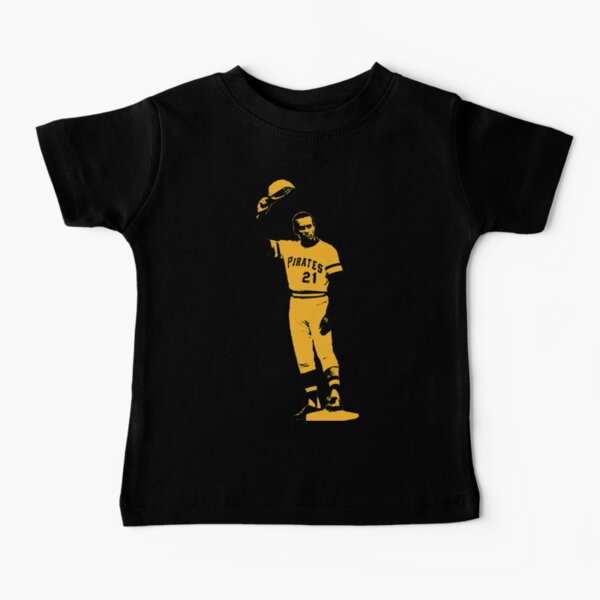 Roberto Clemente Pittsburgh Pirates Men's Black Midnight Mascot T-Shirt 