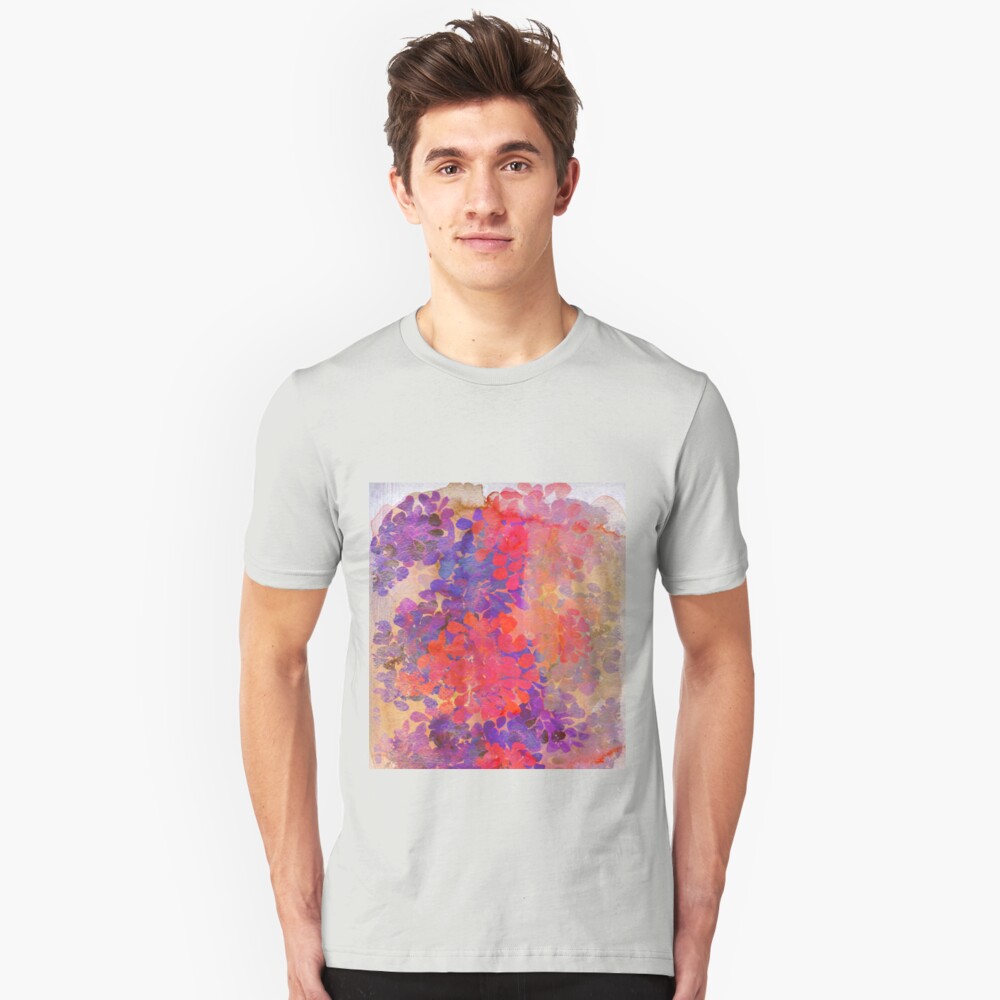 florale Komposition Slim Fit T-Shirt