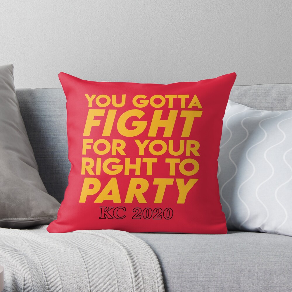 KC Kansas City 2020 KC Fan Arrowhead Red Kingdom T-Shirt Throw Pillow