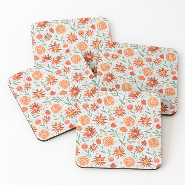 Item preview, Burnt Orange Flower Pattern designed and sold by Lauren Ullrich.