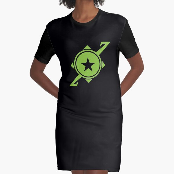 Galaxina Planet Logo - Lime Green Graphic T-Shirt Dress