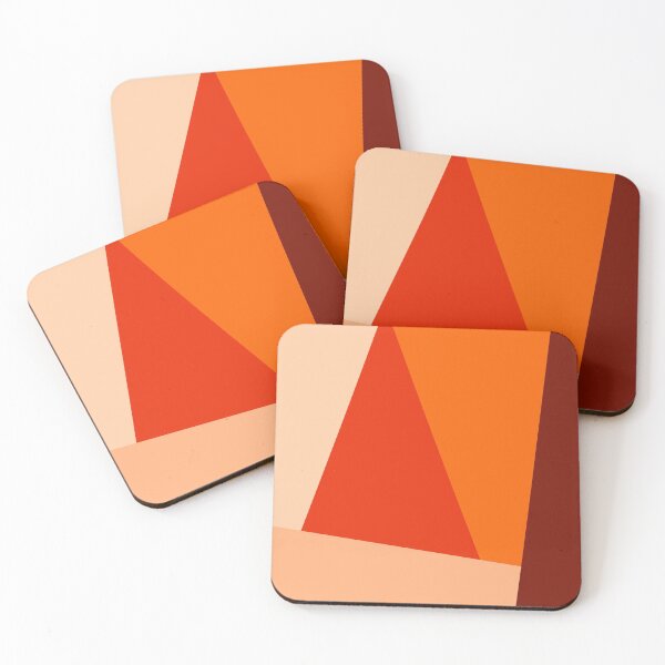 Item preview, Abstract Geometric Triangles Shapes Color Block in Warm Colors designed and sold by JuneJournal.