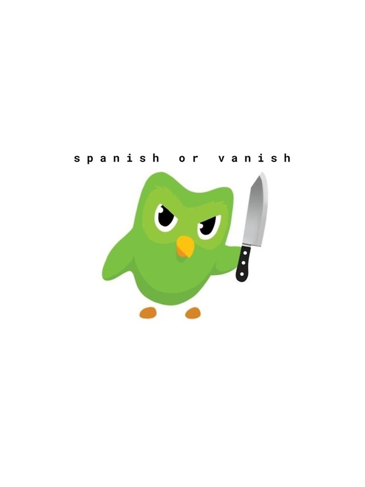 "Duolingo OwlSpanish or Vanish" iPhone Case for Sale by myyoongiverse