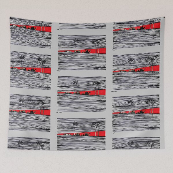Item preview, Lines With Desert By Artguru 0302, 28 X 22, - Acrylic On Paper designed and sold by Art Guru.