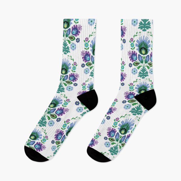 Item preview, Polish Folk Flowers Light Blue designed and sold by Barbara Pixton.