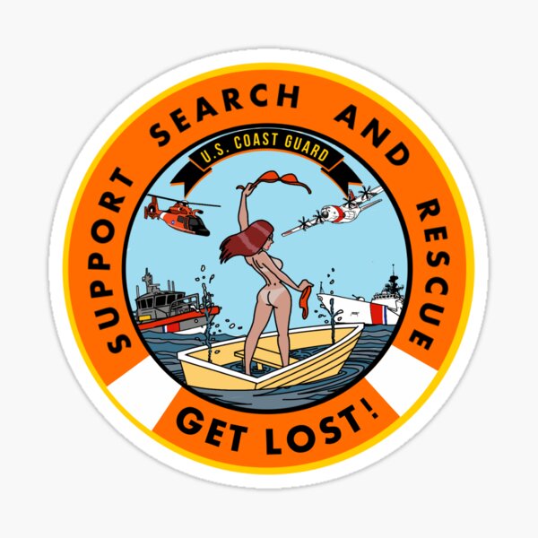 USCG Support Search and Rescue - Get Lost! V2 Sticker