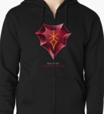 Soul of the Dark Knight -black Zipped Hoodie