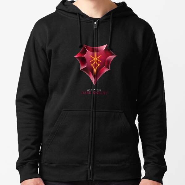 Soul of the Dark Knight -black Zipped Hoodie