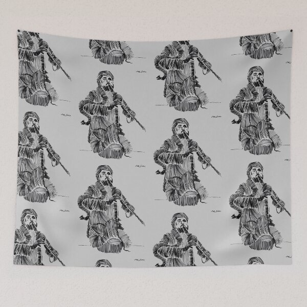 Item preview, Man Playing Instrument With Snake By Artguru 0291, 22 X 28, - Ink On Paper designed and sold by Art Guru.