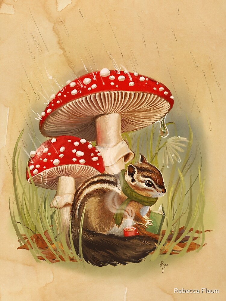 Thumbnail 4 of 4, Metal Print, The Rainy Day designed and sold by Rebecca Flaum.