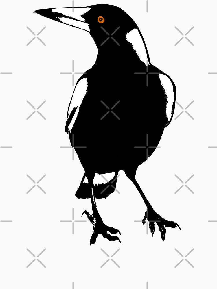 Thumbnail 7 of 7, Essential T-Shirt, Australian Magpie designed and sold by Byrnsey.