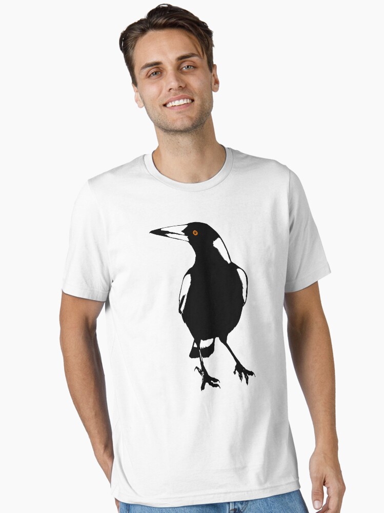 Thumbnail 2 of 7, Essential T-Shirt, Australian Magpie designed and sold by Byrnsey.
