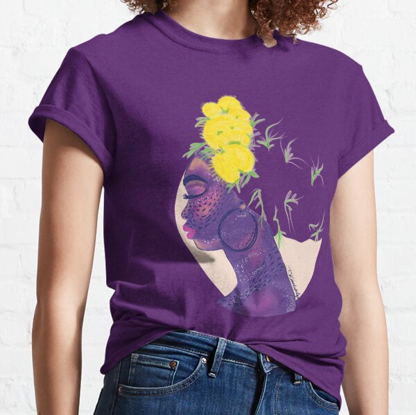 Dandelions in my Hair, Natural Hair, Headwrap, Turban Classic T-Shirt