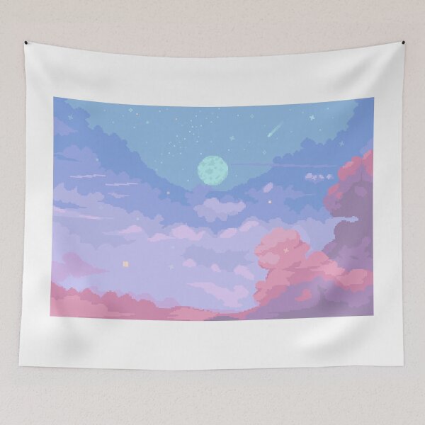 Item preview, Pastel clouds and night sky designed and sold by Bit-aspect.