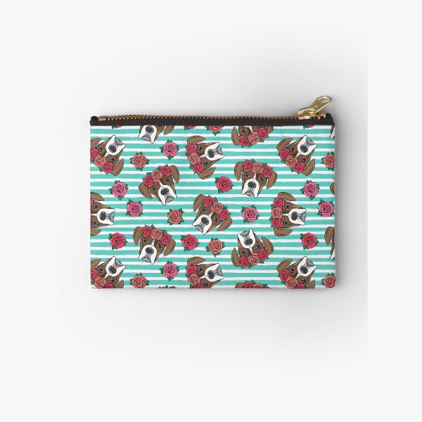Item preview, Floral Crowned Boxers - teal stripes designed and sold by littlearrow.