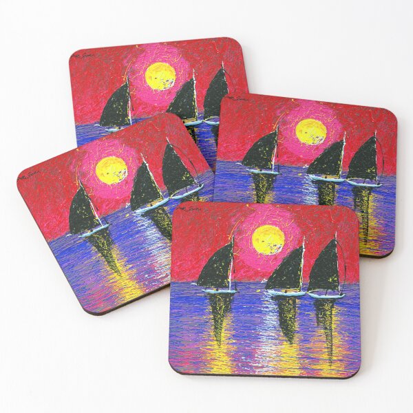 Item preview, Sunset Sailing By Artguru 0275, 22 X 28, -acrylic On Paper designed and sold by Art Guru.