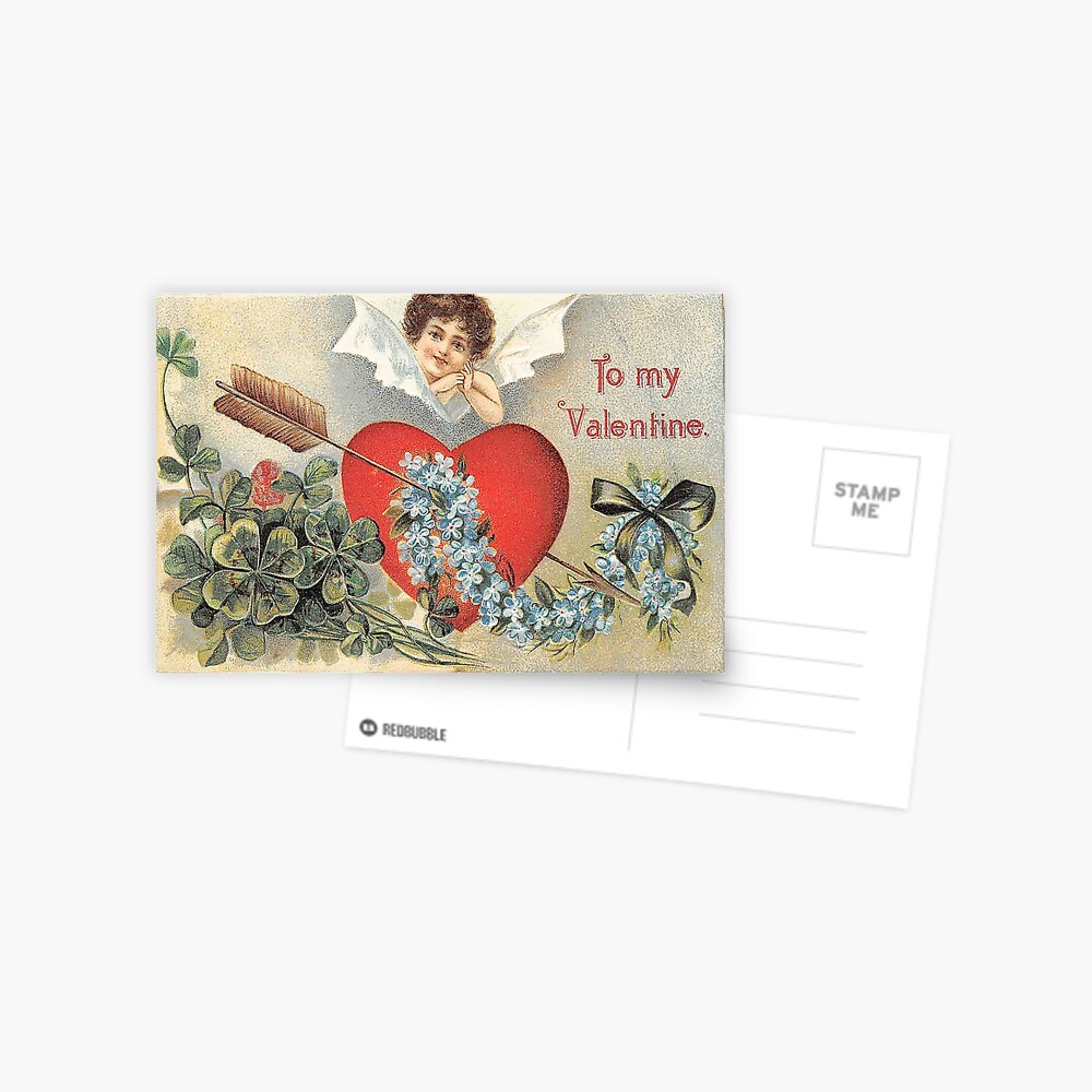 Queen of My Heart / Vintage Valentine's Day Card Artwork / Victorian Litho  Greeting Card for Sale by FuzzyHoney