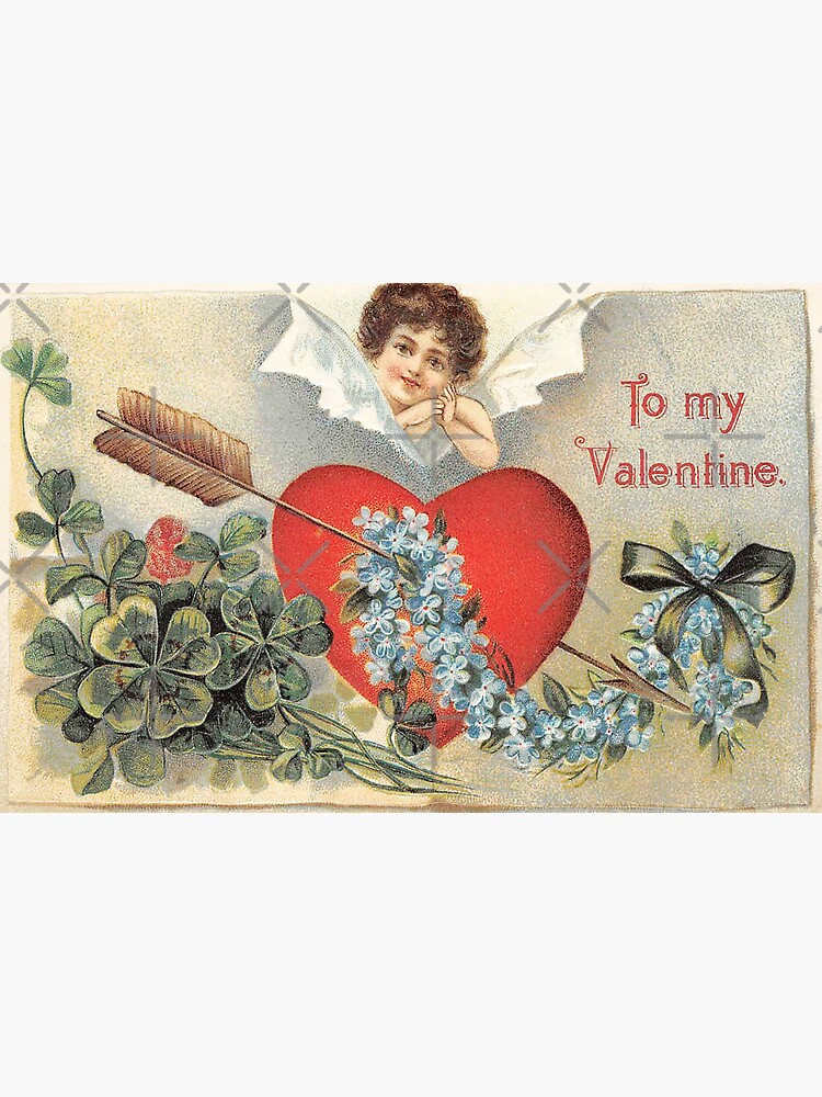 Queen of My Heart / Vintage Valentine's Day Card Artwork / Victorian Litho  Greeting Card for Sale by FuzzyHoney