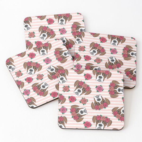 Item preview, Floral Crowned Boxers - pink stripes designed and sold by littlearrow.