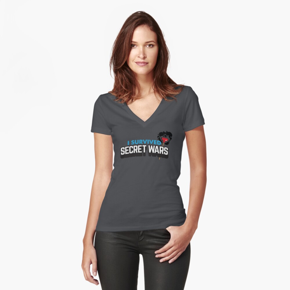Item preview, Fitted V-Neck T-Shirt designed and sold by rachelandmiles.