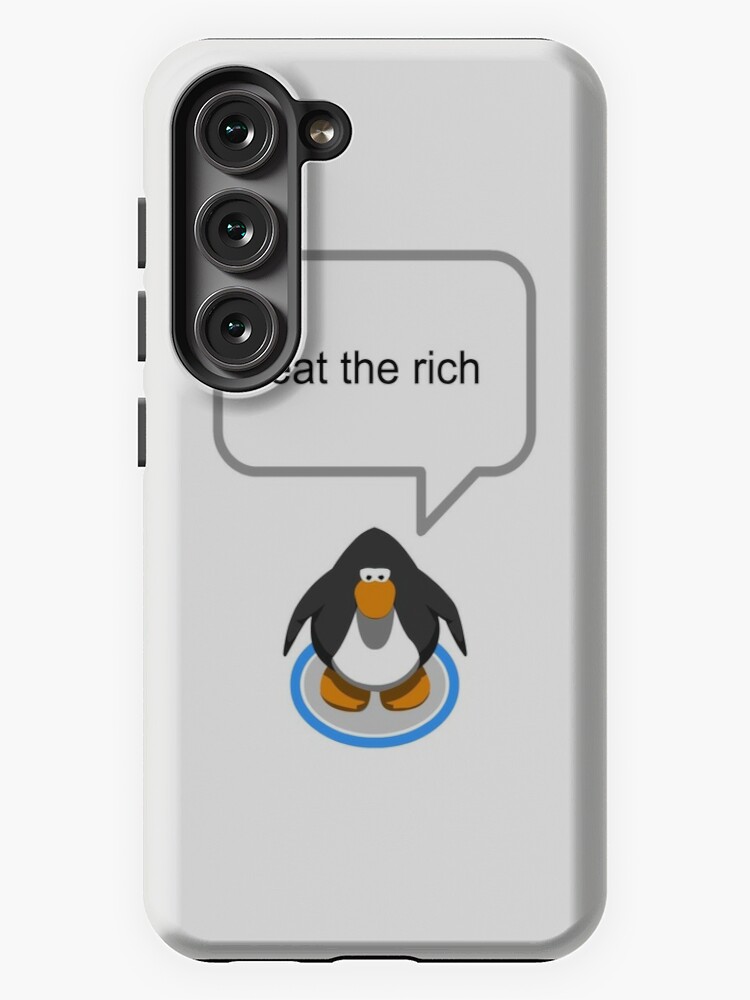 eat the rich - club penguin Sticker for Sale by charlottespice