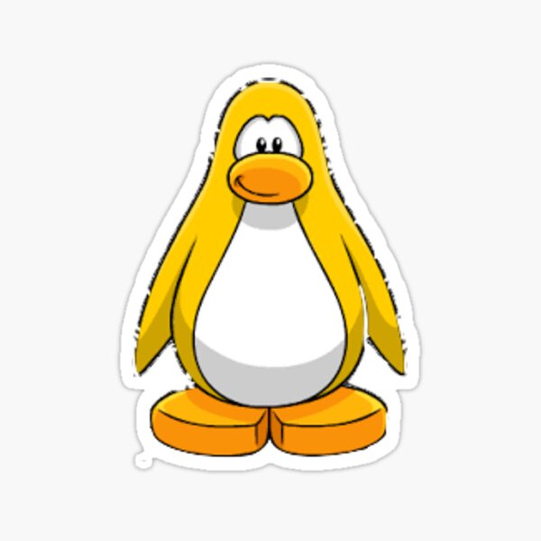 yellow penguin - club penguin - sticker