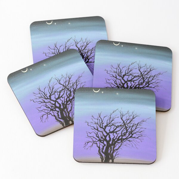 Item preview, Night Scene With Tree By Artguru 0267, 22 X 28, - Acrylic On Paper designed and sold by Art Guru.