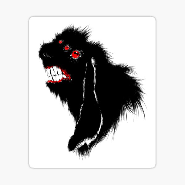 Terrible creepbag goat with a whole lot of eyes Sticker