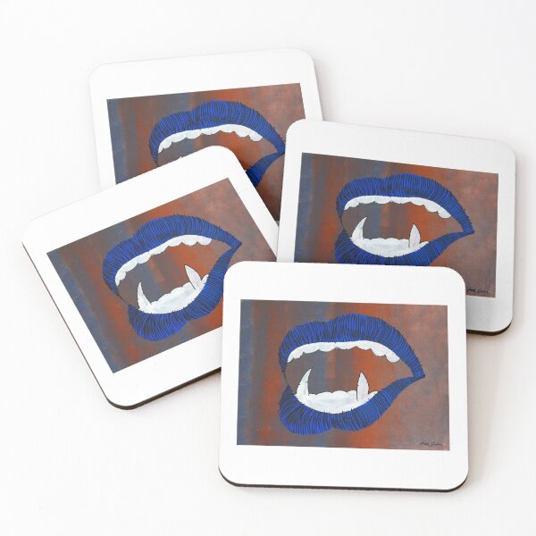 Item preview, Blue Lipped Mouth By Artguru 0240, 28 X 22, - Acrylic On Paper designed and sold by Art Guru.