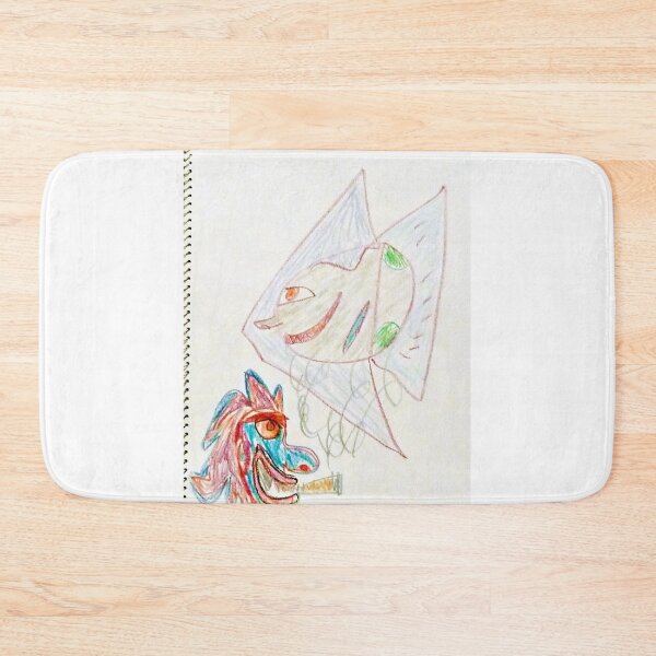 Item preview, Cigar, Man, Fish, Early 1970's drawing designed and sold by Stacey Lazarus.