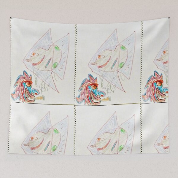 Item preview, Cigar, Man, Fish, Early 1970's drawing designed and sold by Stacey Lazarus.