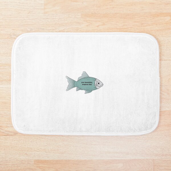 ann, you beautiful tropical fish Bath Mat
