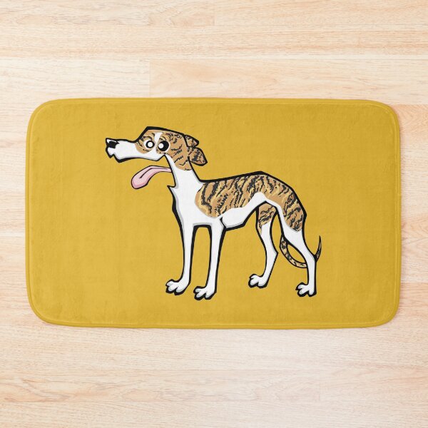 Item preview, Whippet - Brindle and White (Full Body) YELLOW BG designed and sold by TheChicken.