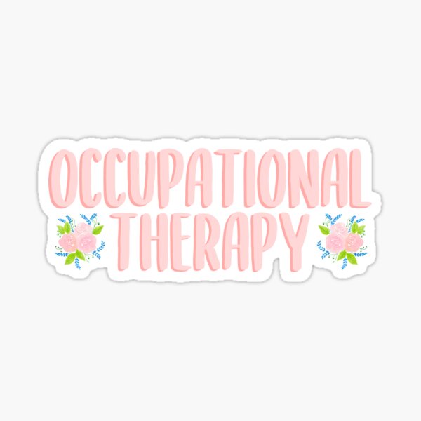 Terapia Ocupacional Floral Pegatina