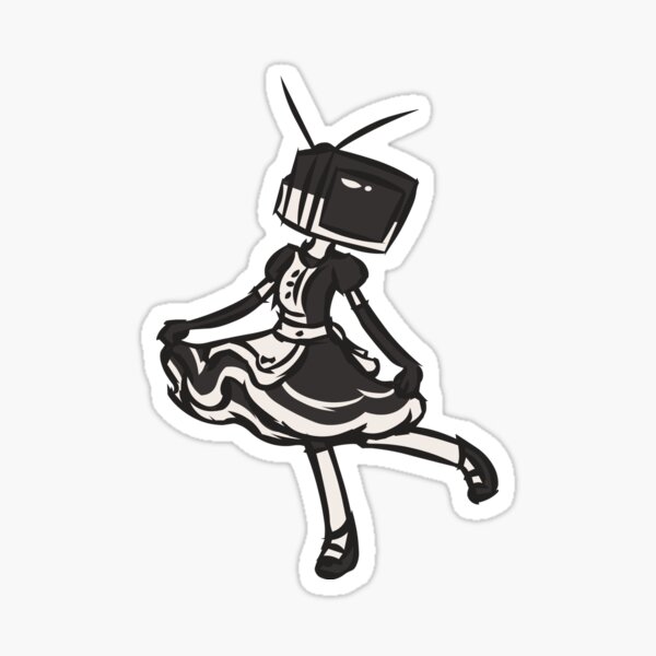 Mono-Chan TV Head (Maid, Textless) Sticker
