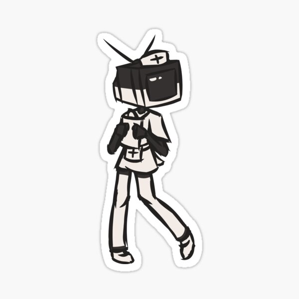 Mono-Chan TV Head (Nurse, Textless) Sticker
