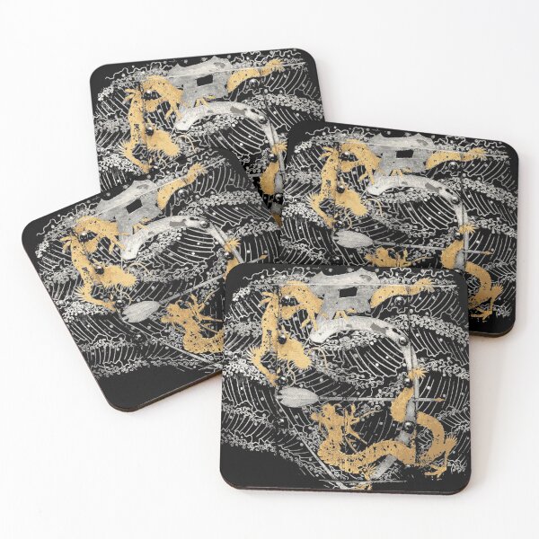 Item preview, Golden Dragons, Arrows, and Waves designed and sold by tsubadesigns.