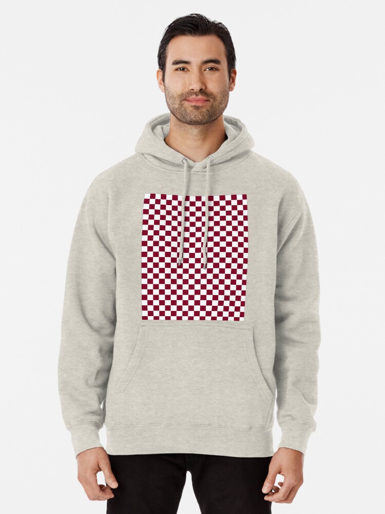 red checkerboard hoodie
